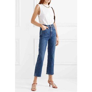 GoldSign The Cropped A High-Rise Straight-Leg Jeans